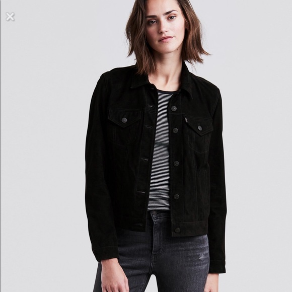 levi's faux suede trucker jacket